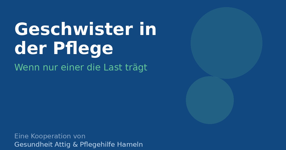 Geschwister in der Pflege, Wenn nur einer die Last trägt